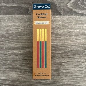 Cocktail straws with cleaning brush